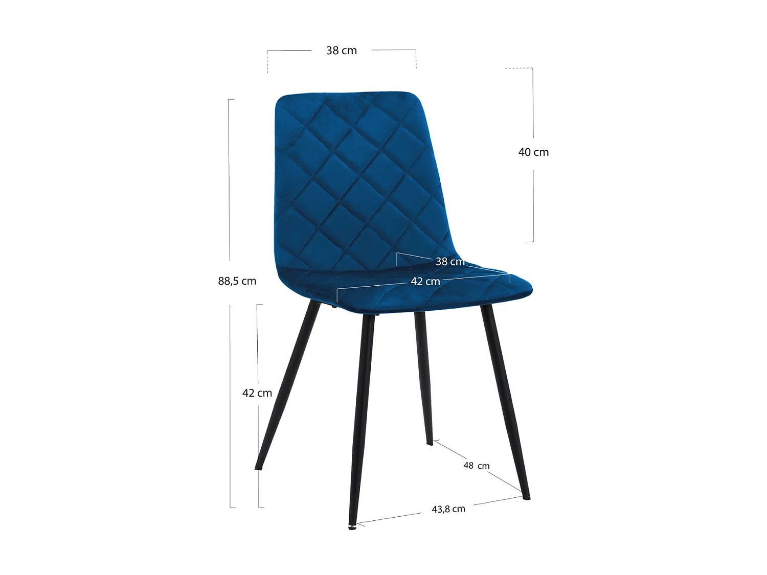 Sillas Comedor - Silla Drat - Azul