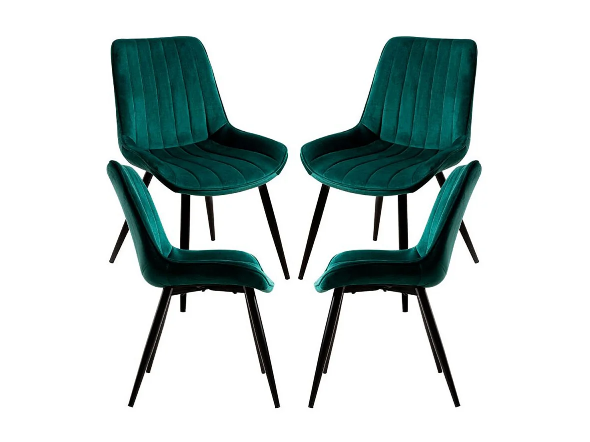 Packs Sillas Comedor - Pack 4 Sillas Lene Terciopelo - Verde