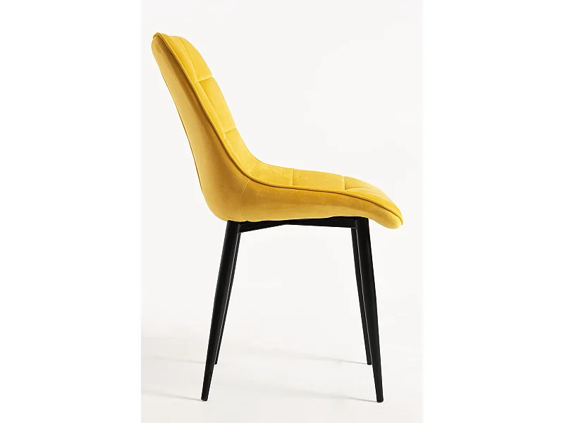 Sillas Comedor - Silla Cade Terciopelo - Amarillo