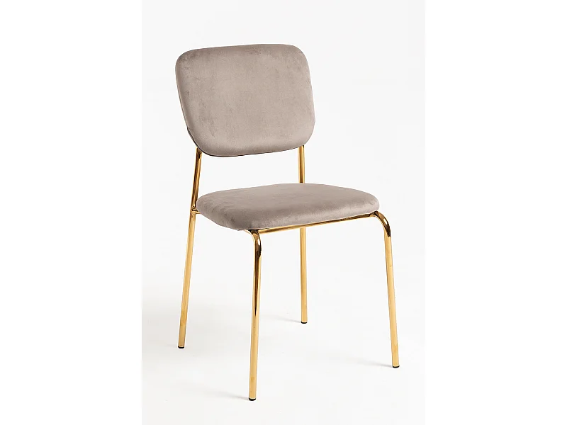 Silla de EscritorioGris Selin Golden Terciopelo - Máxima Ergonomía - Ideal para Escritorio y Gaming