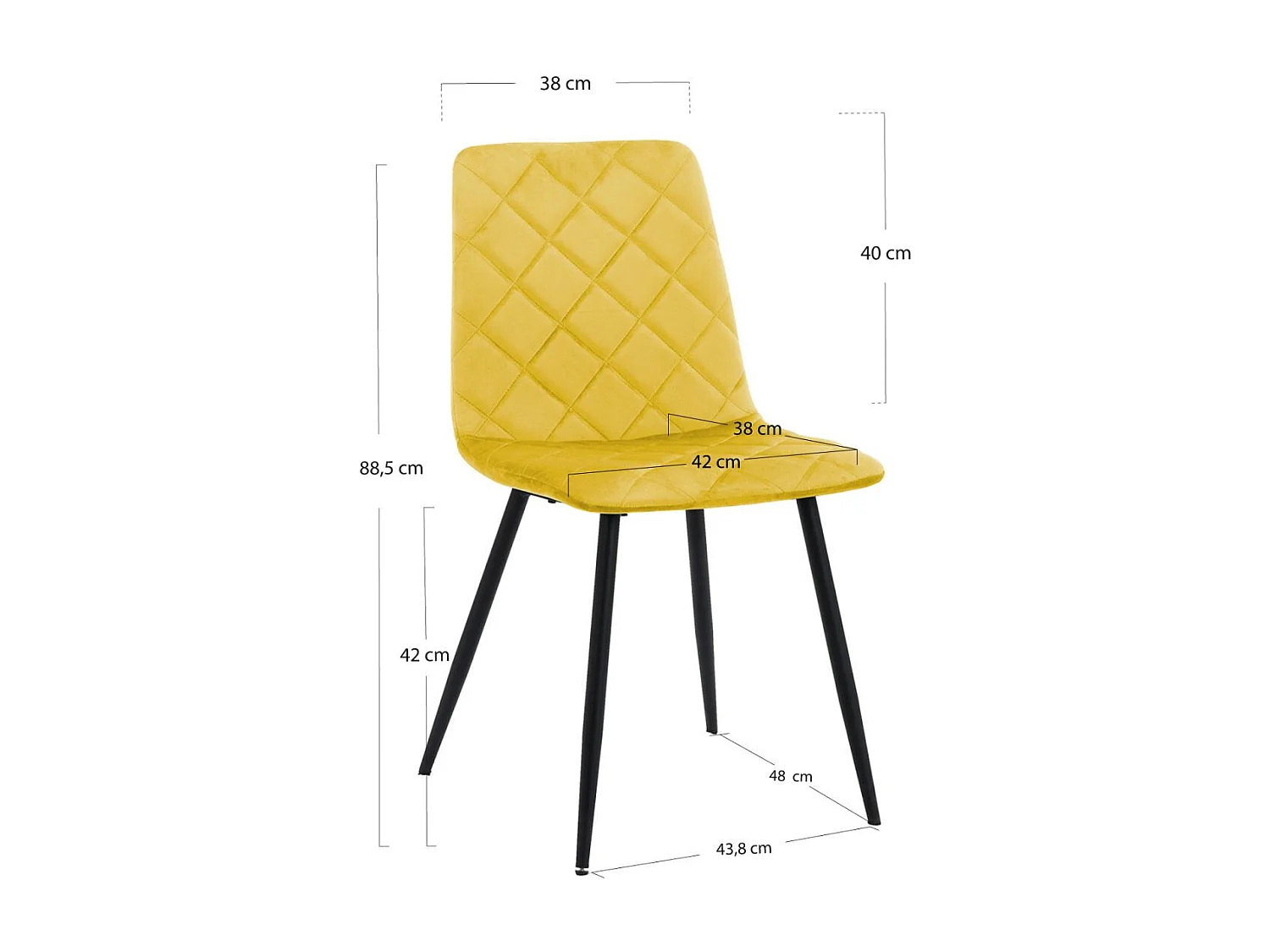 Sillas Comedor - Silla Drat - Amarillo