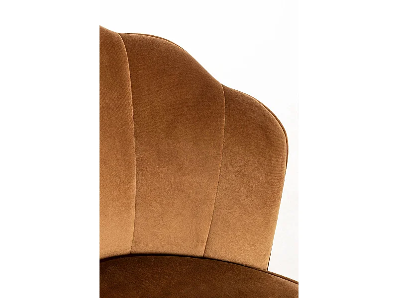 Sillas Comedor - Silla Blume Gold Terciopelo - Marrón Claro