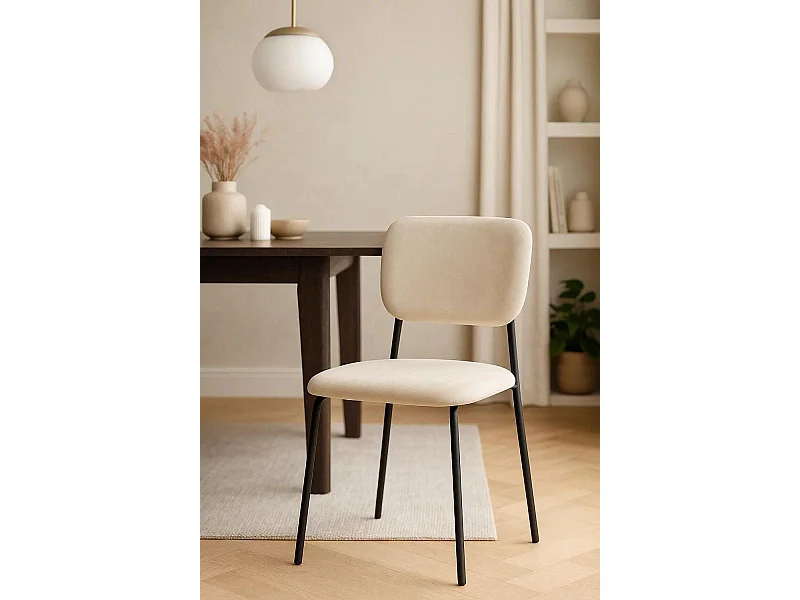 Silla de Oficina Selin Black Terciopelo en Beige - Máxima Ergonomía - Ideal para Escritorio y Gaming