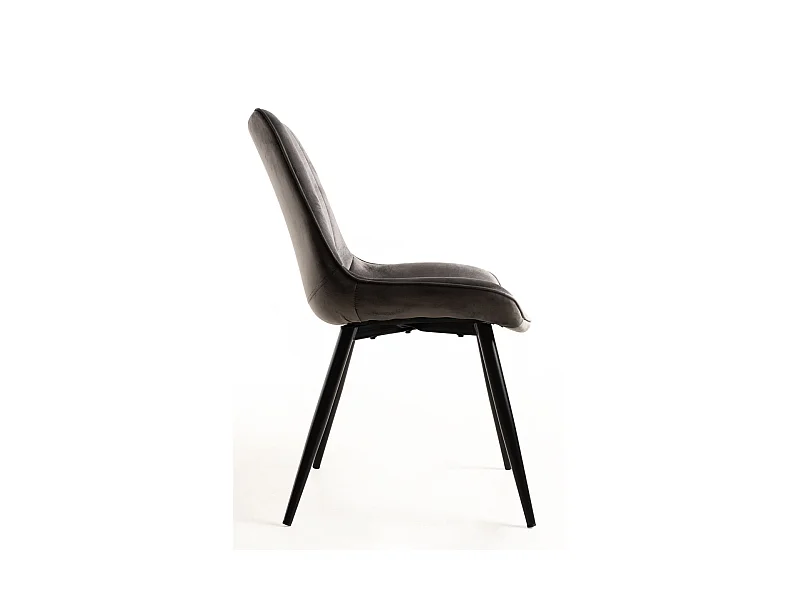 Packs Sillas Comedor - Pack 6 Sillas Lene Terciopelo - Gris oscuro