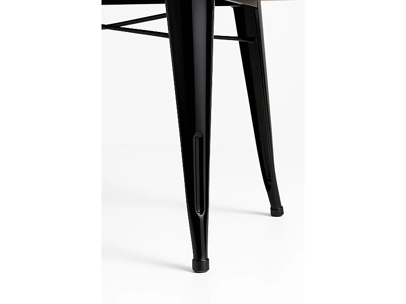 Mesas Bar - Mesa Torix Cuadrada Madera Natural 70 cm - Negro