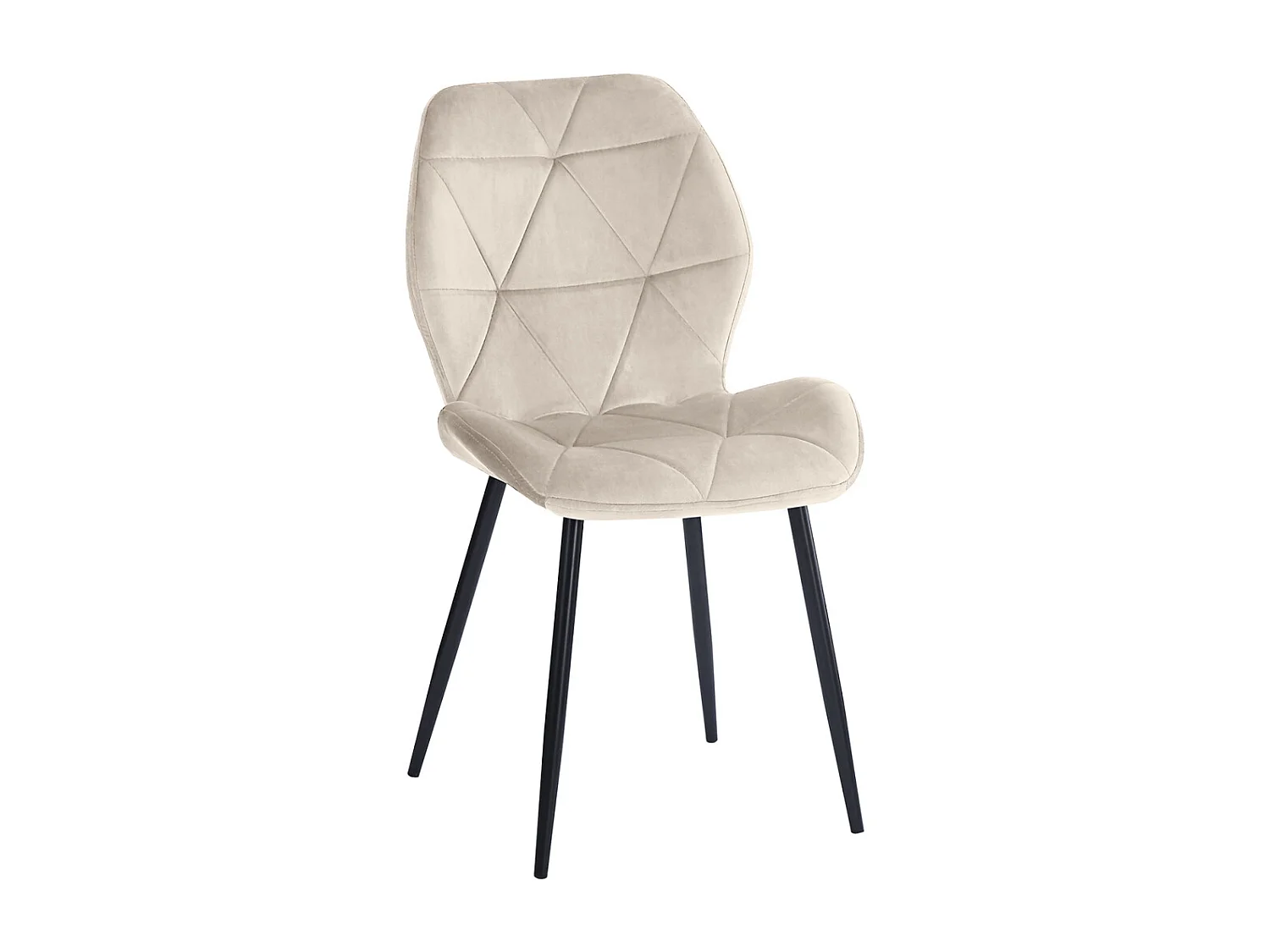 Silla Sesel Terciopelo Patas Negras - Beige