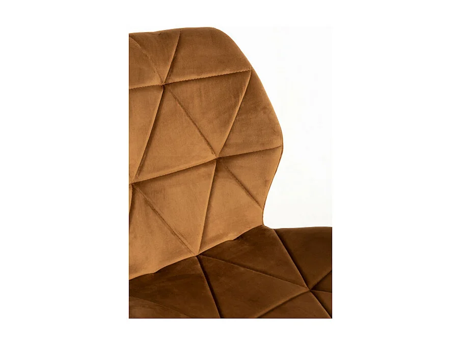 Silla Sesel Terciopelo Patas Negras - Marrón Claro