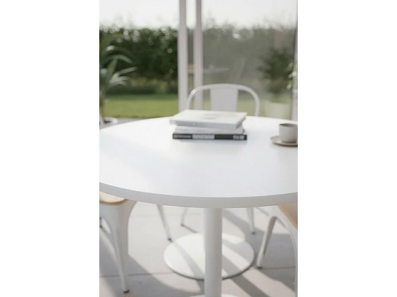 Mesas Bar - Mesa Kuat Redonda - Blanco