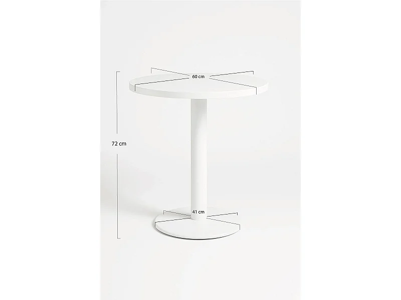 Mesas Bar - Mesa Kuat Redonda - Blanco