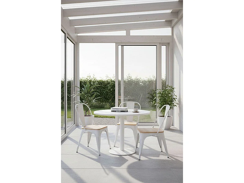 Mesas Bar - Mesa Kuat Redonda - Blanco