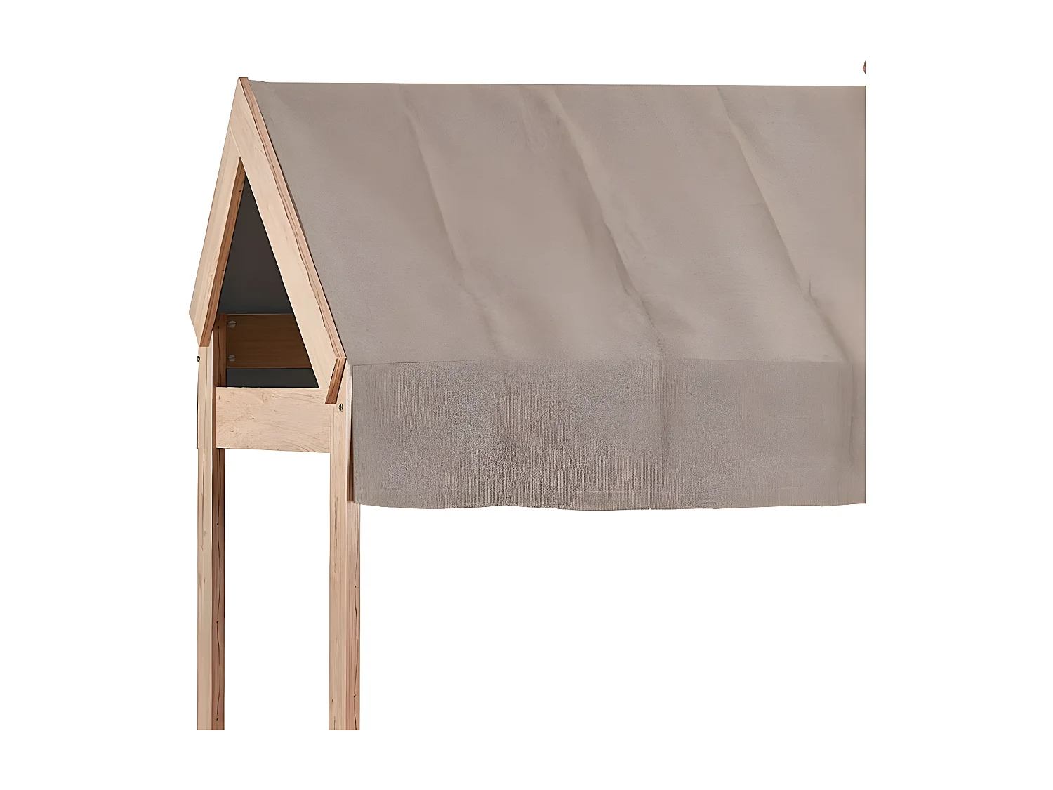 Bett Häuschen grau 90x200cm