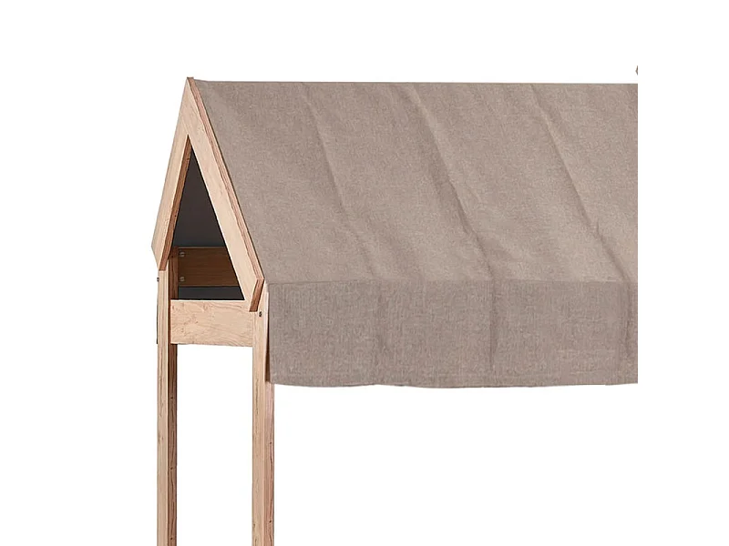 Cama de criança casinha de cinzento 90x200cm