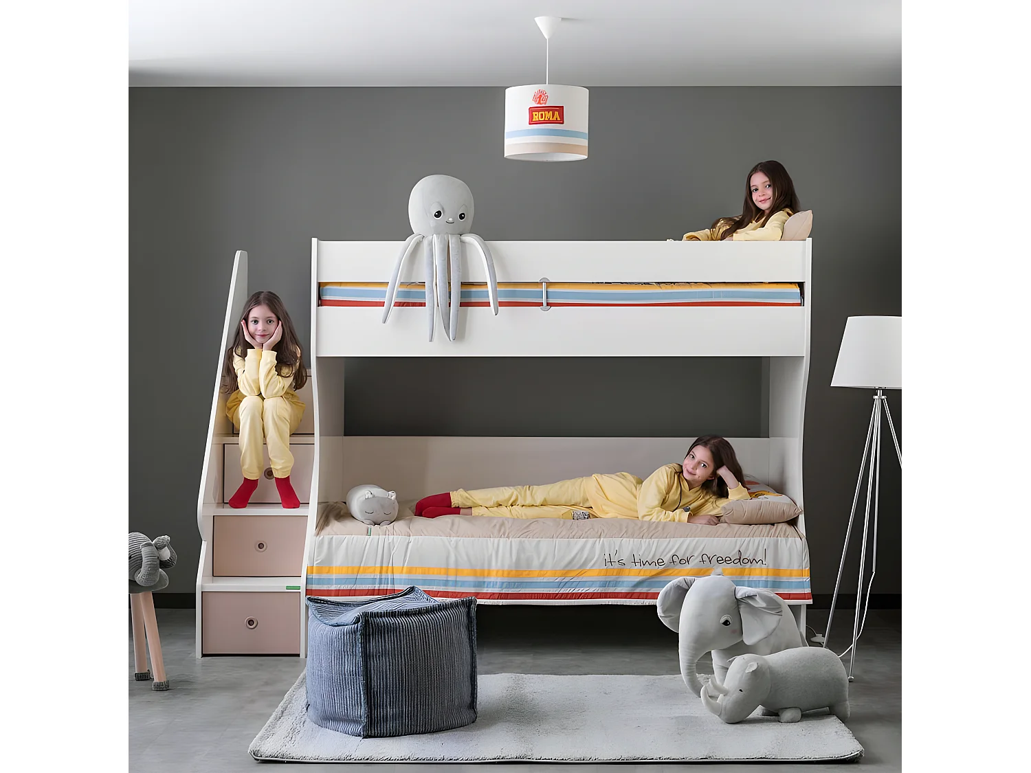 Etagenbett weiß 90x190/90x190cm