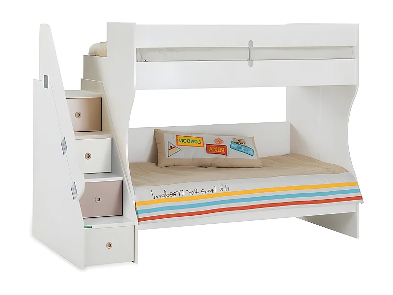 Litera aglomerado blanco 90x190/90x190cm