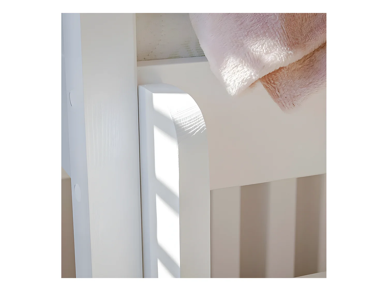 Letto a castello per bambini legno bianco 80x180cm