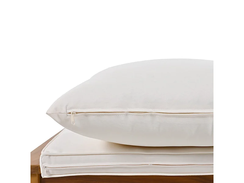 Tuintafel en stoelenset - 4 plaatsen - 1 tafel en 4 stoelen versierd met touw - Beige