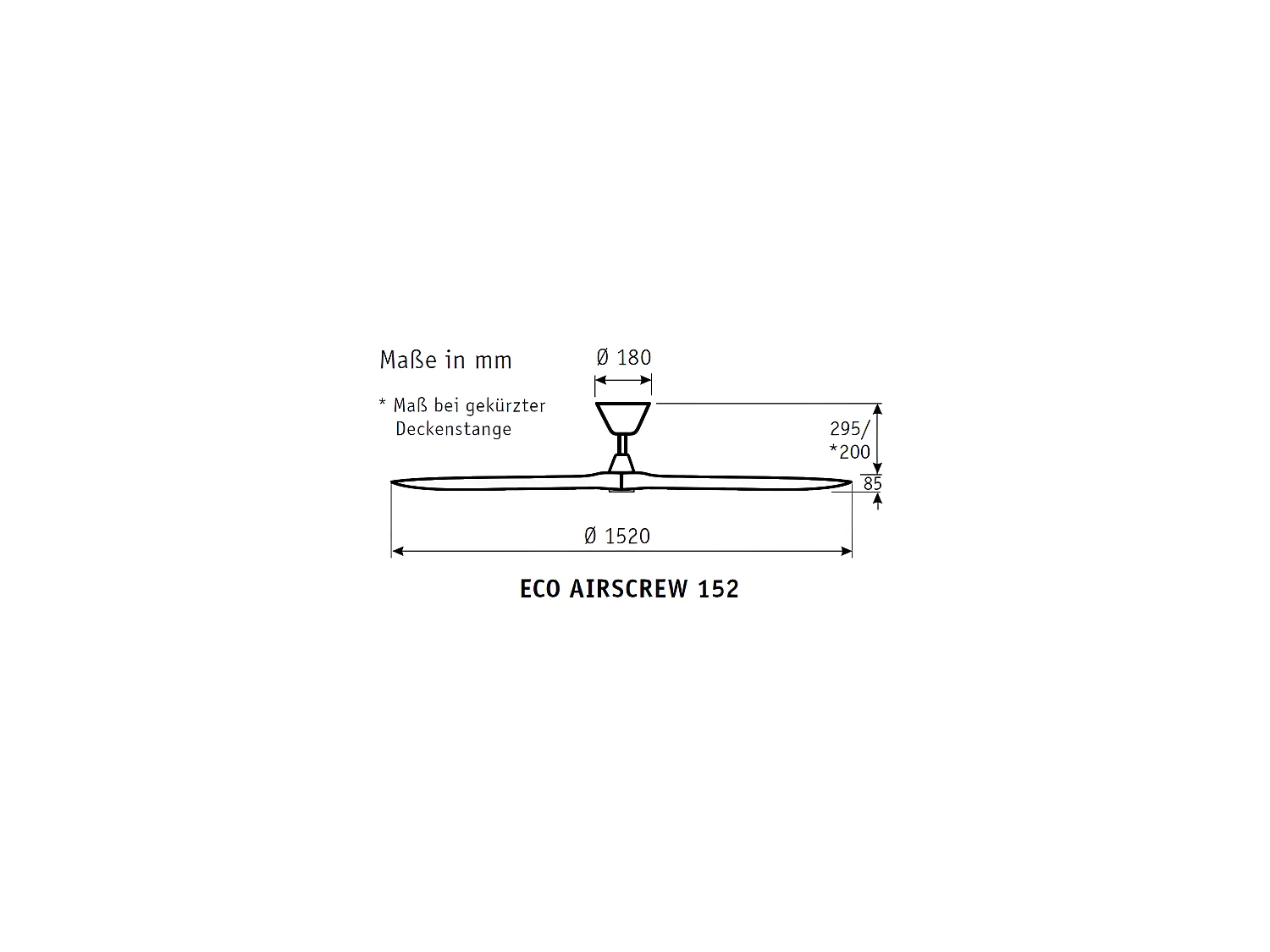 ECO AIRSCREW 152, Ventilateur sans lumière, CasaFan