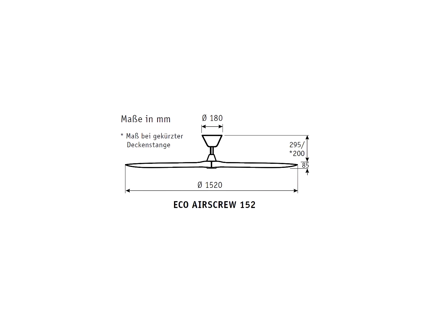 ECO AIRSCREW 152, Ventilateur sans lumière, CasaFan