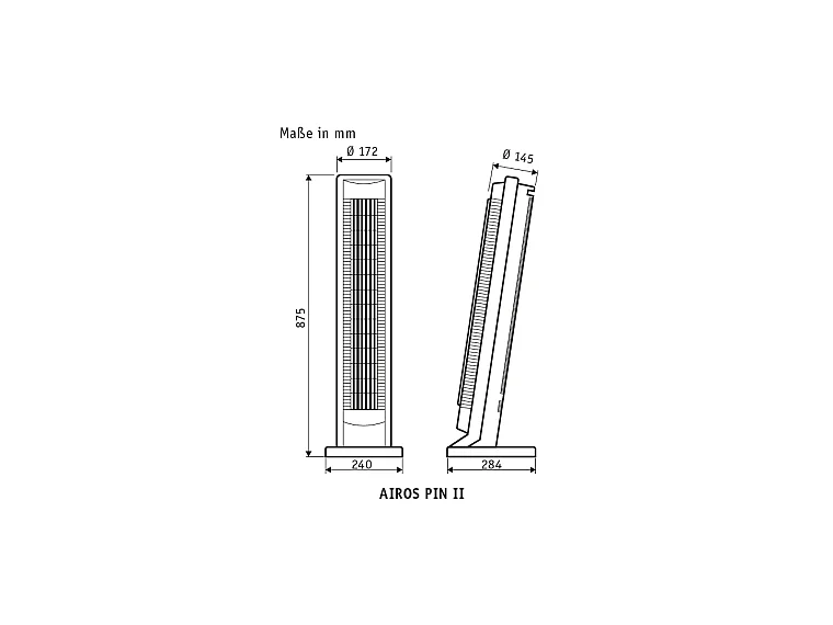 AIROS PIN II, Vloerventilator, CasaFan