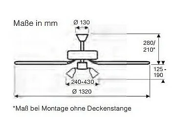 BLACK MAGIC 132 ventilator zonder licht CasaFan