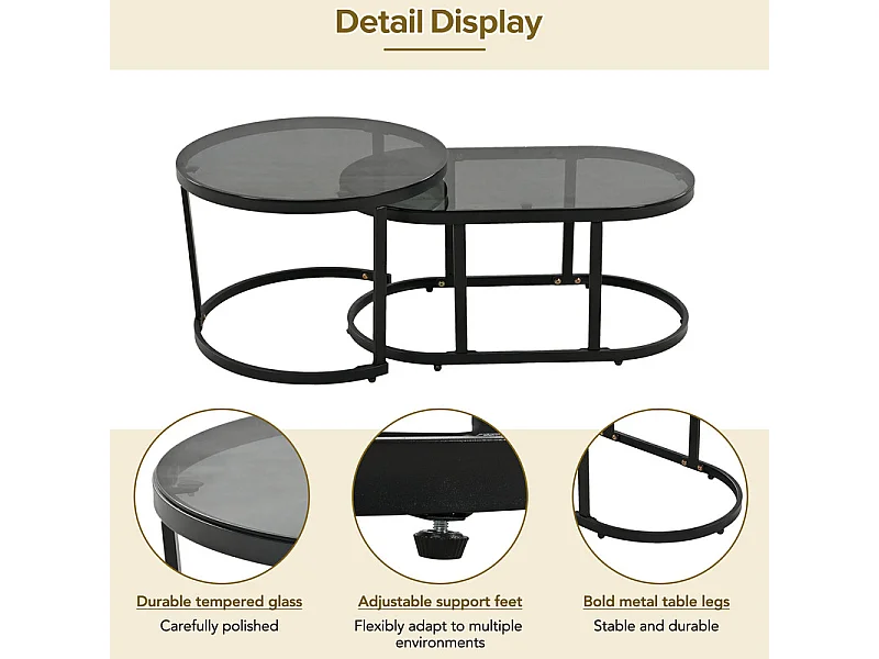 Tuinmeubelset van gegalvaniseerd ijzer en touw - bank, 2 fauteuils en 2 bijzettafels - Grijs