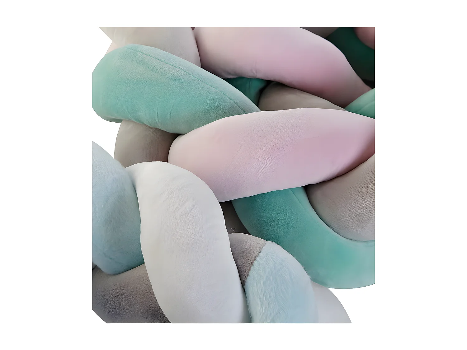 Protector de cama gris y rosa 150 x 11 cm