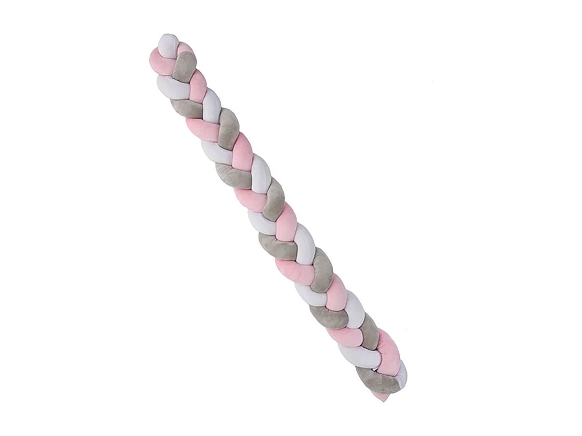 Protezione per il letto grigio e rosa 150 x 11 cm