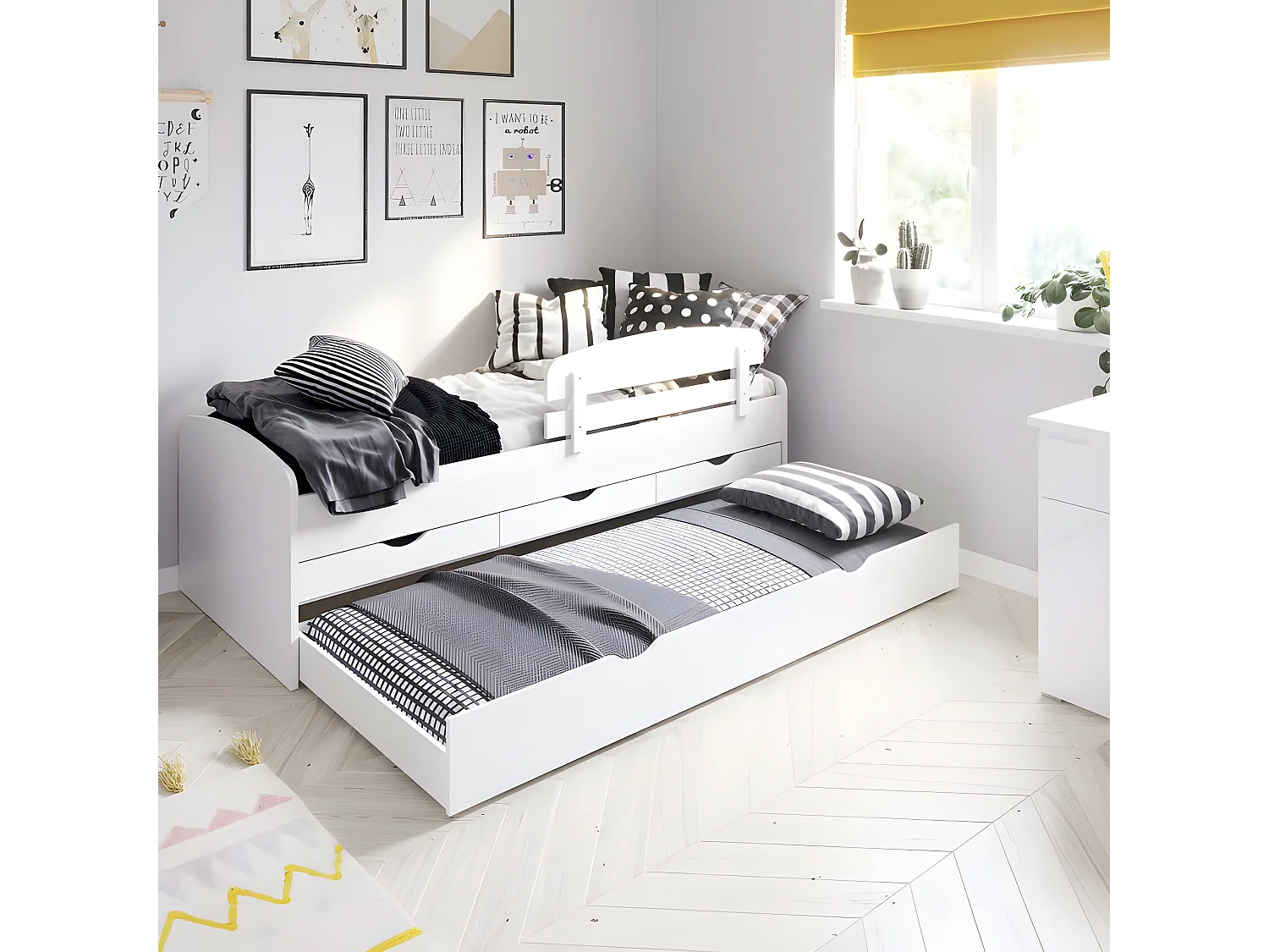 Grade protectora em aglomerado branco 35x5x105