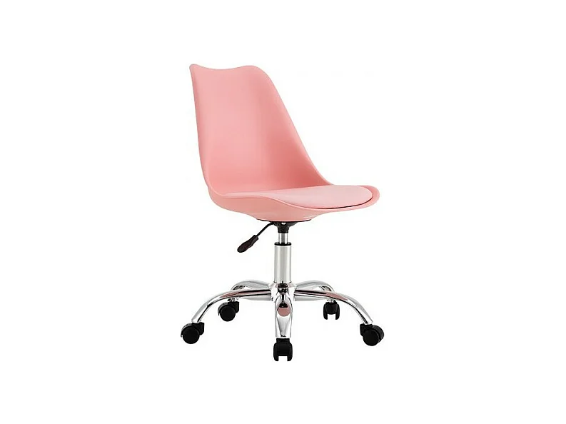 Chaise à roulettes polypropylène rose Color 97x47x58cm