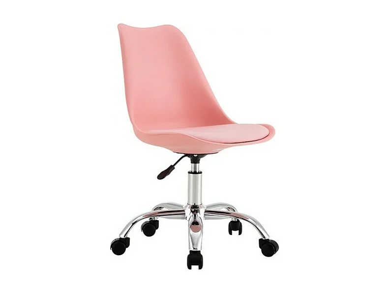 Chaise à roulettes polypropylène rose Color 97x47x58cm