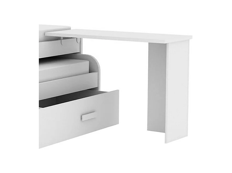 Mesa de cama compacta Ella 76,5x102/150/202/242x45cm