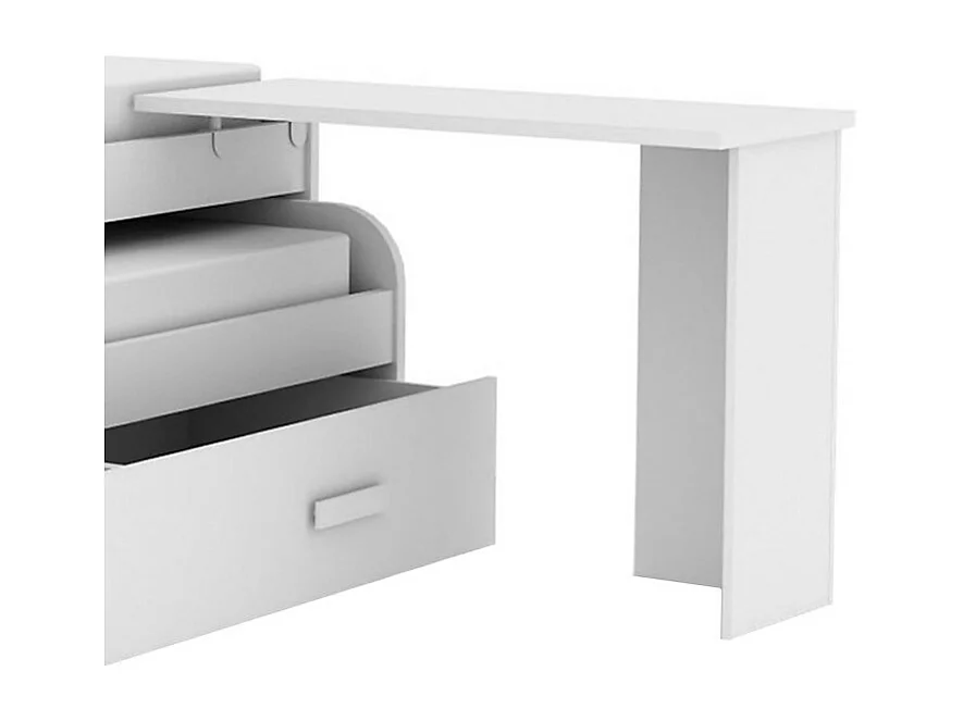 Escritorio soporte aglomerado blanco  76,5x150x45cm