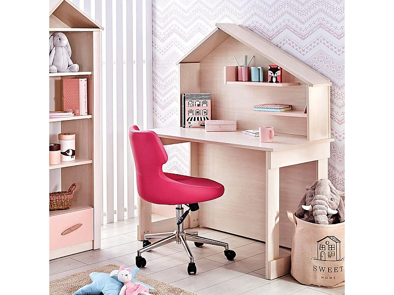 Schreibtisch rosa 148,4x117,6x58cm