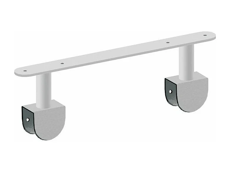 Scrivania supporto truciolato bianca 76,5x242x45cm