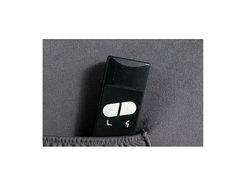 Fauteuil extensible (fonction basculante) en velours "Adonis" - Gris foncé - H 107 cm