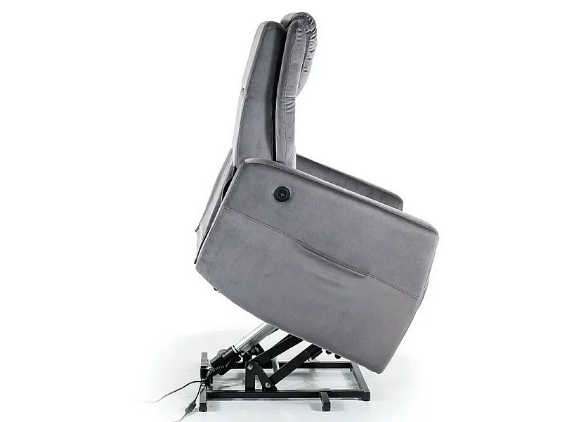 Fotel rozkładany ADONIS VELVET szary