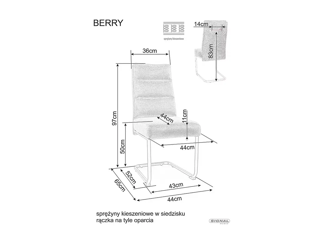 Stuhl Berry Brego/Stoffbezug/Beige