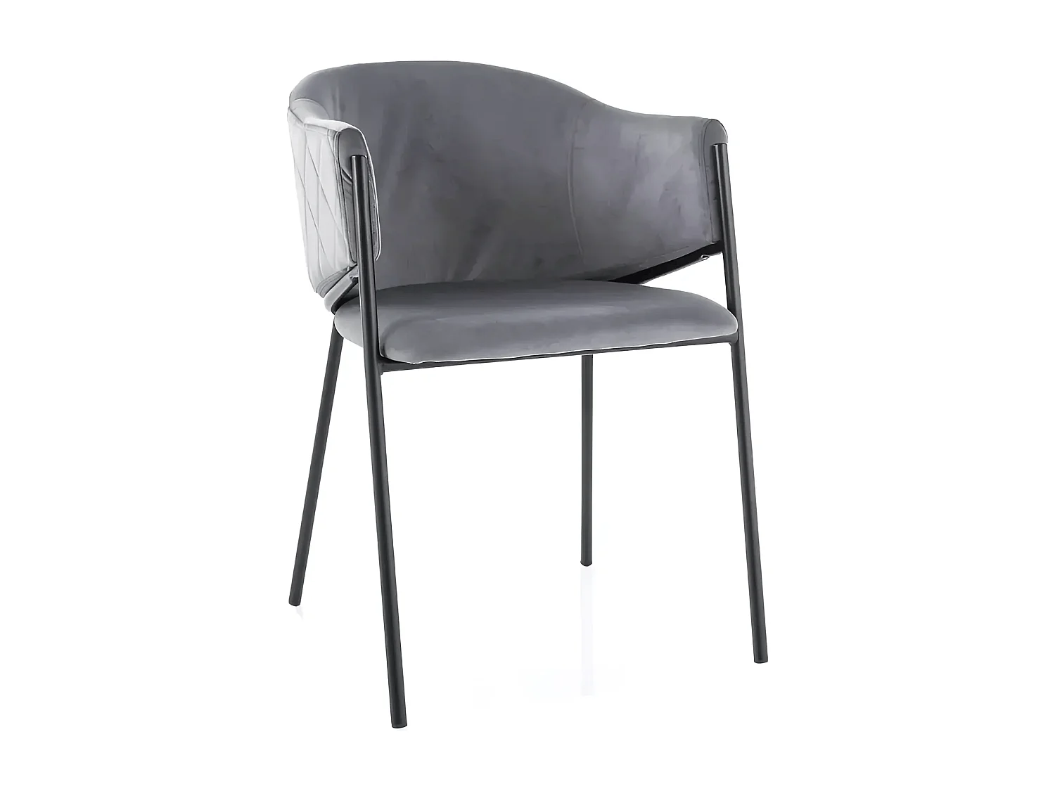 Chaise Bono SB/Tissu-Velours/Gris