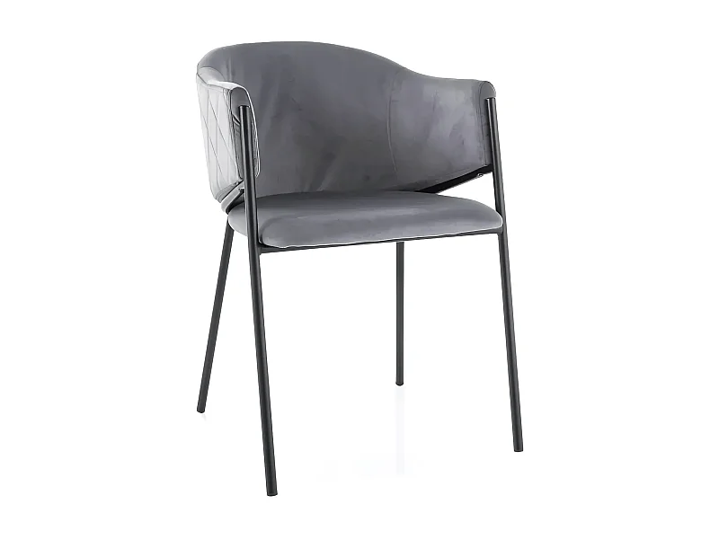 Chaise Bono SB/Tissu-Velours/Gris