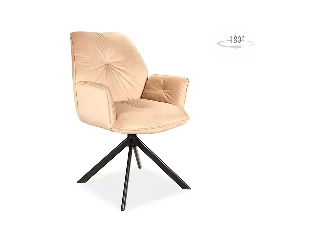 Chaise Boogie Lux/Tissu Velours/Beige