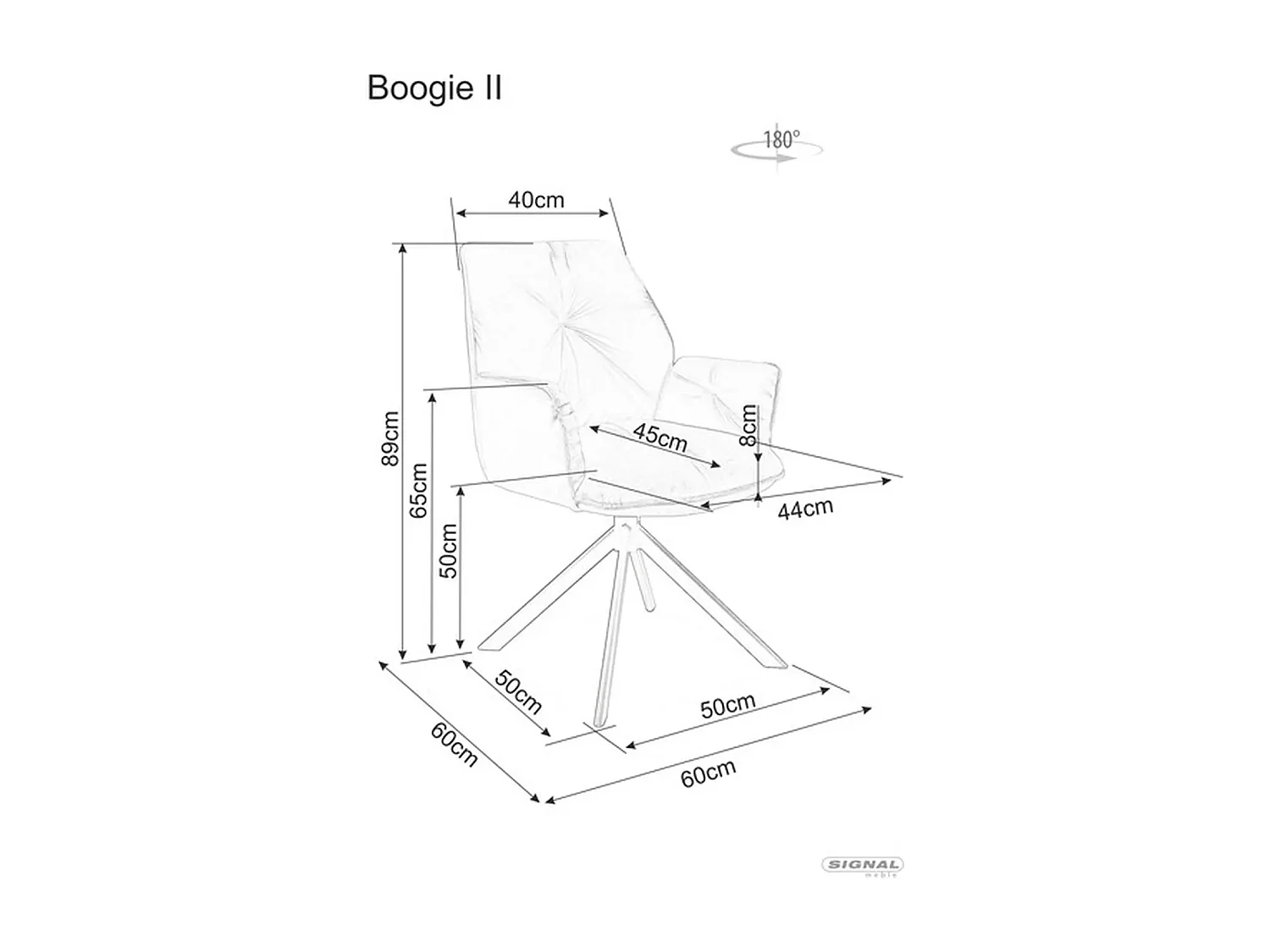 Stuhl Boogie Lux/Samtstoff/Beige