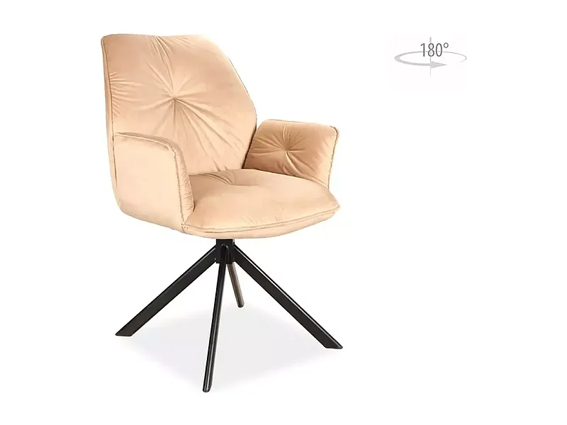 Chaise Boogie Lux/Tissu Velours/Beige