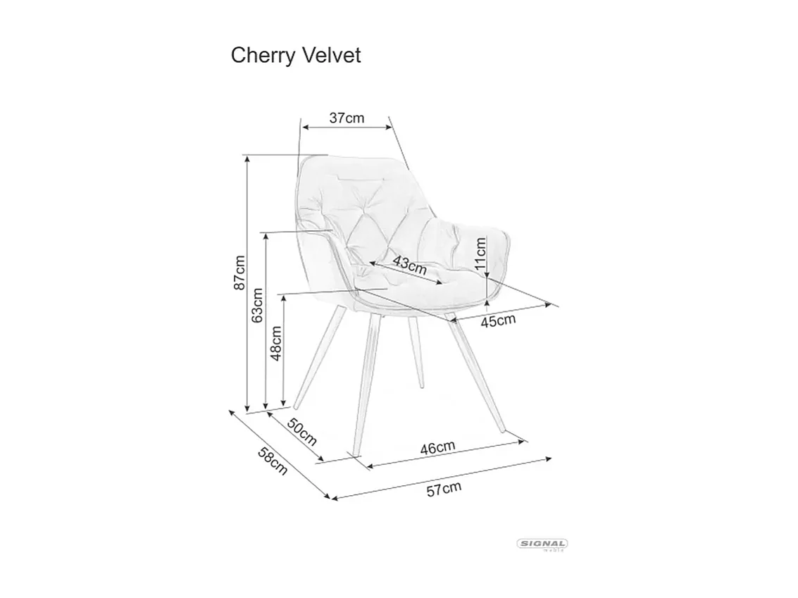 Chaise Bjorn /Tissu/Anthracite