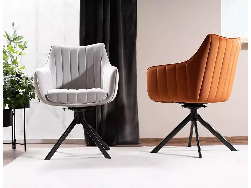 Stuhl Azalia/Samtstoff/Kupfer