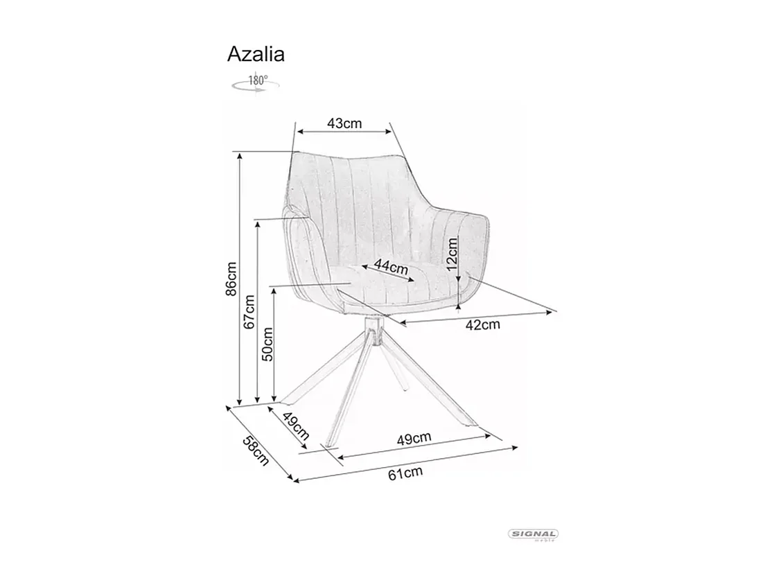 Stuhl Azalia/Samtstoff/Kupfer