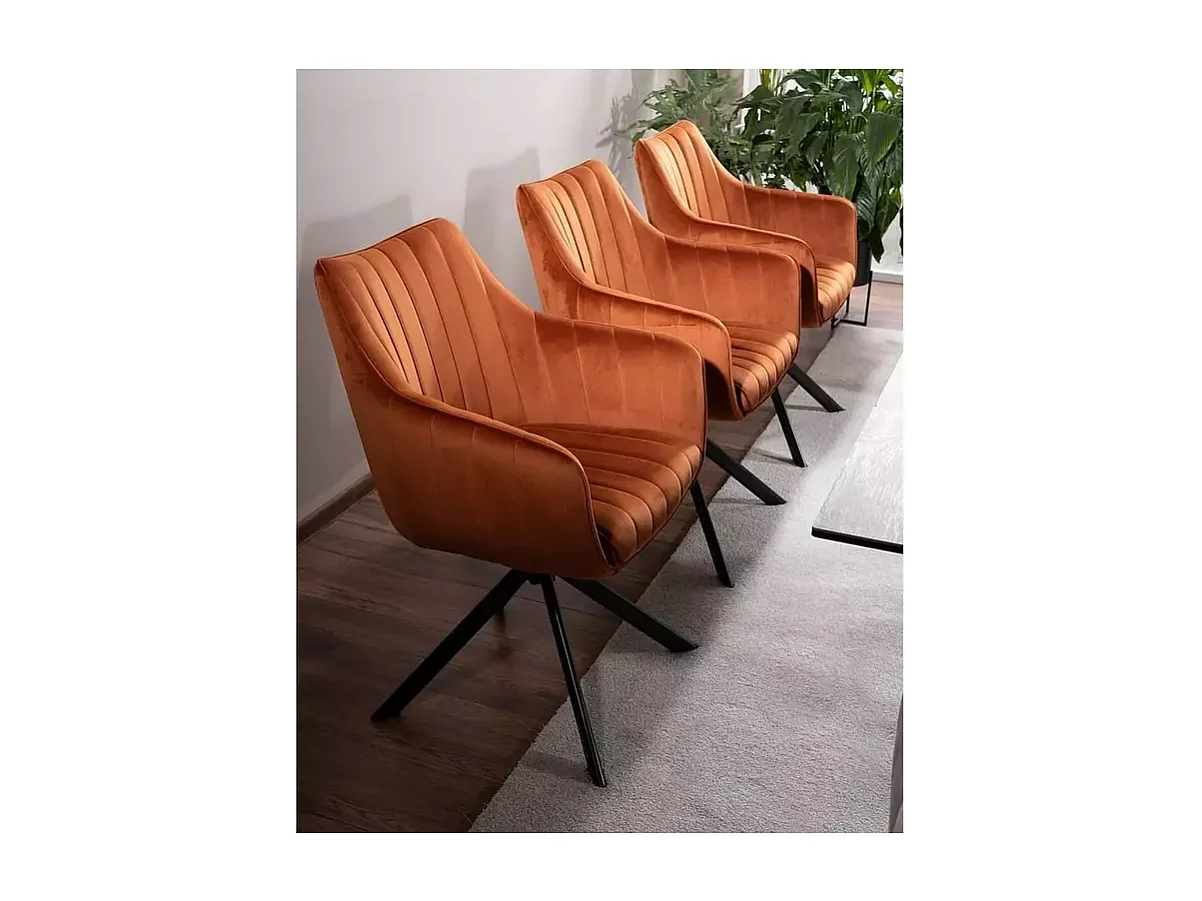 Stuhl Azalia/Samtstoff/Kupfer