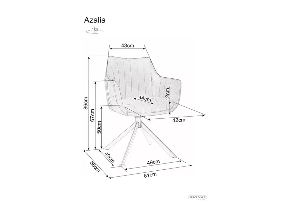 Stuhl Azalia/Samtstoff/Kupfer
