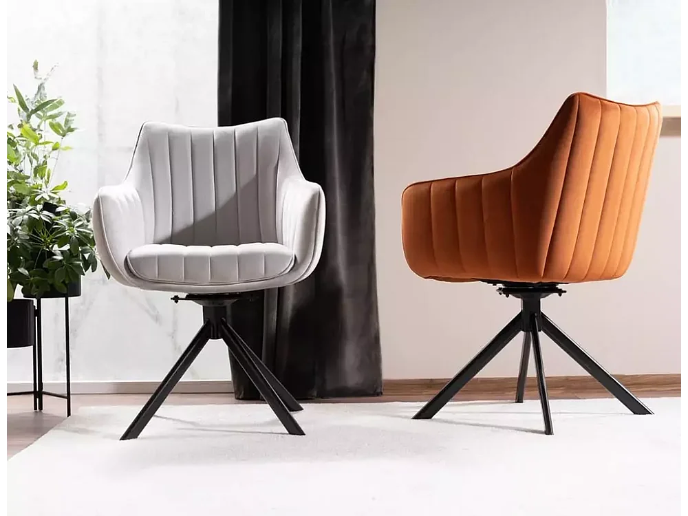 Stuhl Azalia/Samtstoff/Kupfer