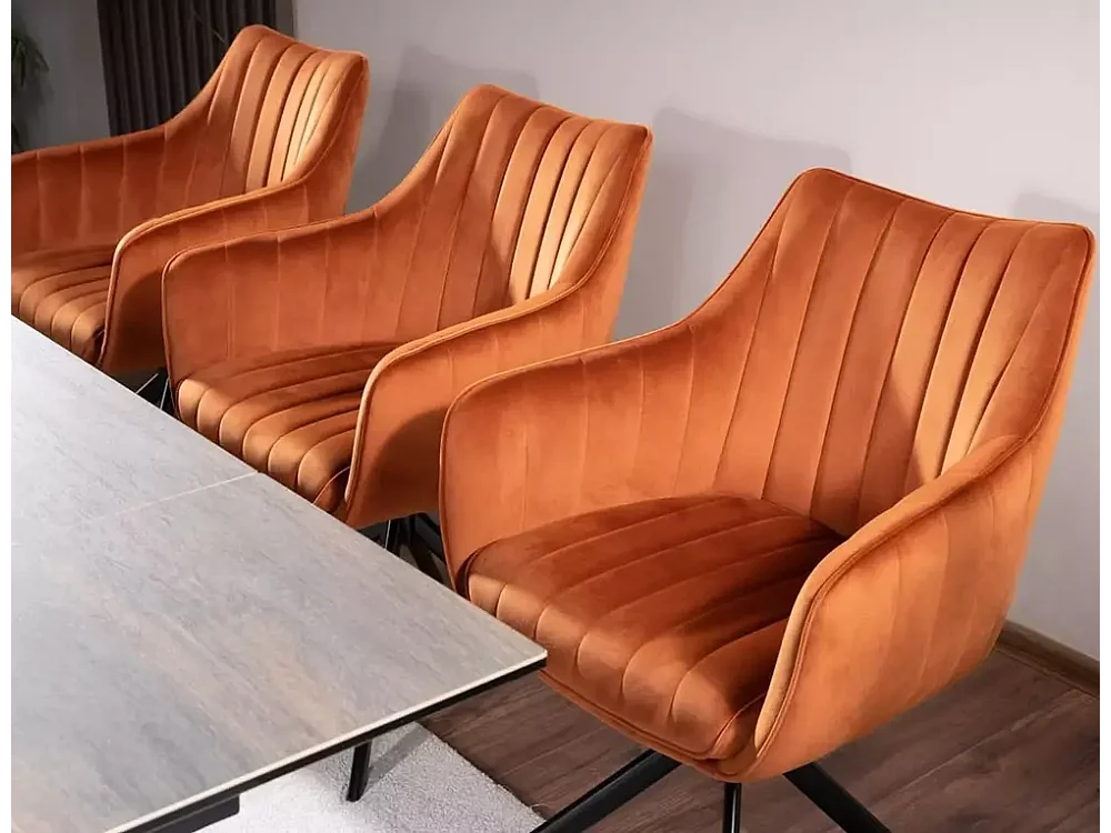 Stuhl Azalia/Samtstoff/Kupfer