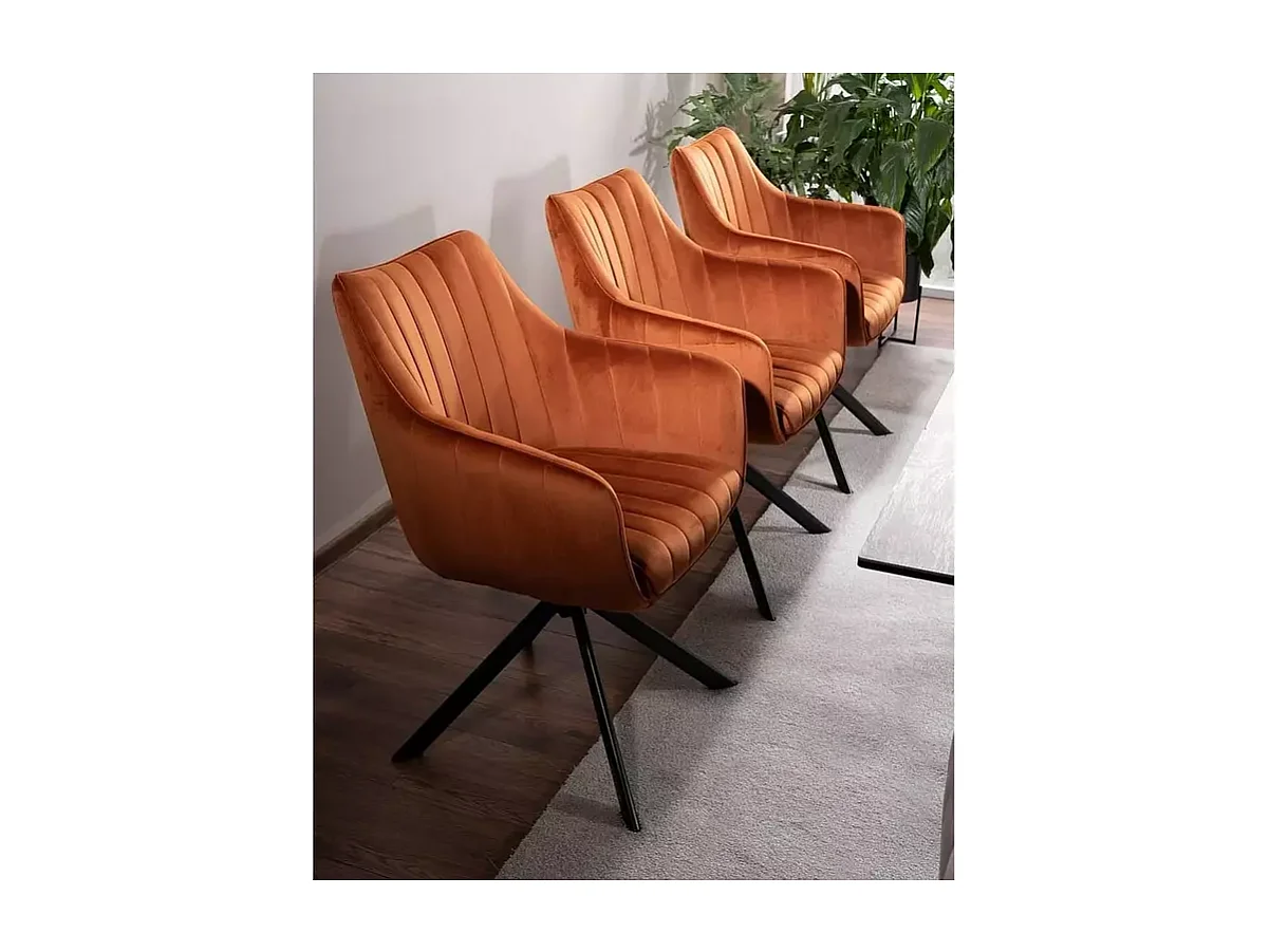 Stuhl Azalia/Samtstoff/Kupfer